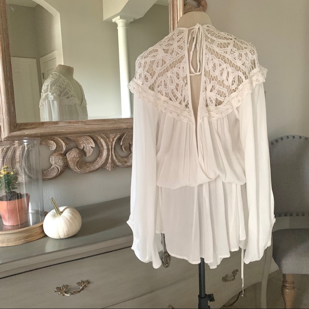 Free People Lace Crochet Tunic Blouson Dress - Picture 3 of 8